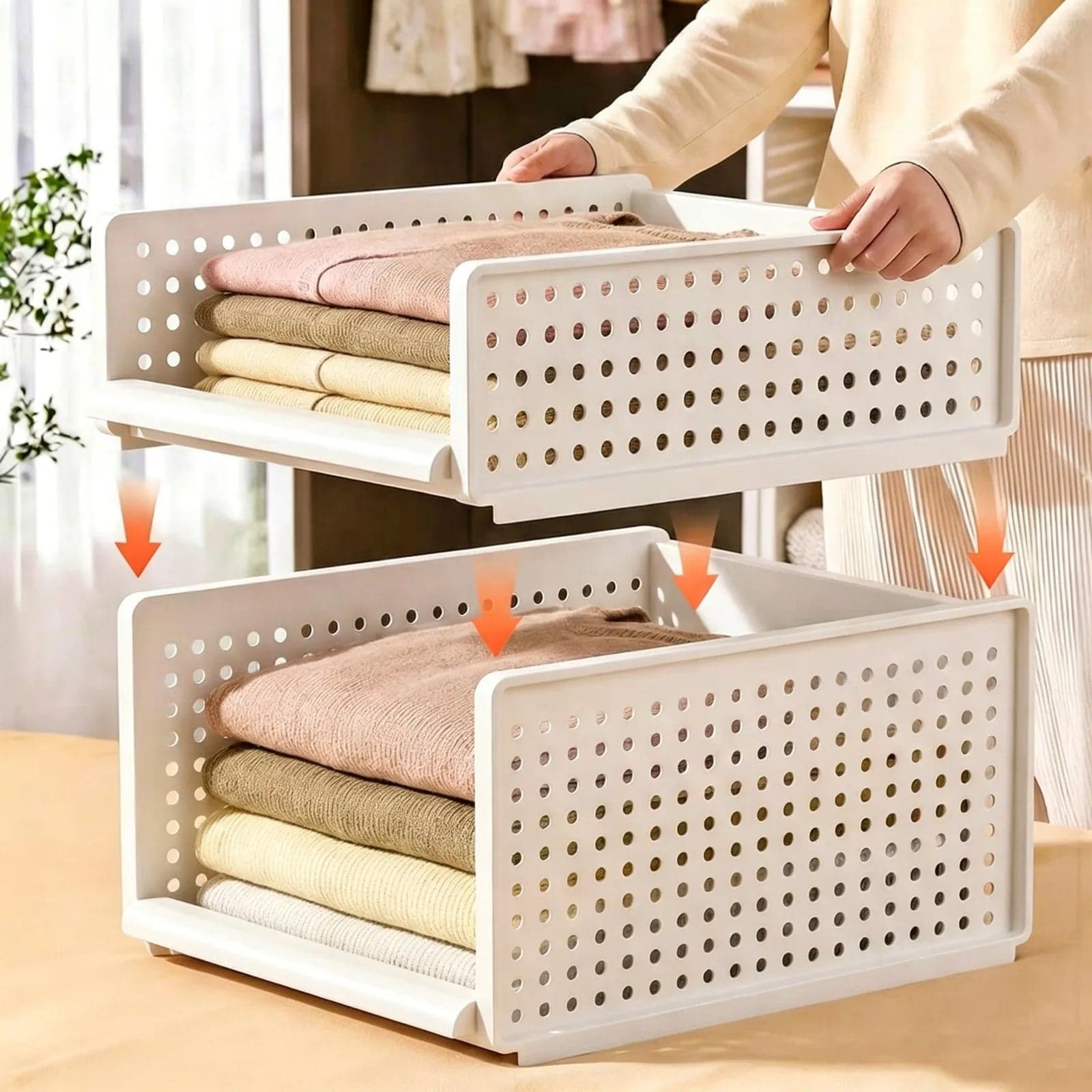Organizador Dobrável de Roupa para Armário